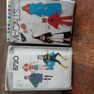 2 patterns for Halloween costumes.